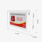 Standard ESL 71mm x 34mm - DE7134WS - Measurements