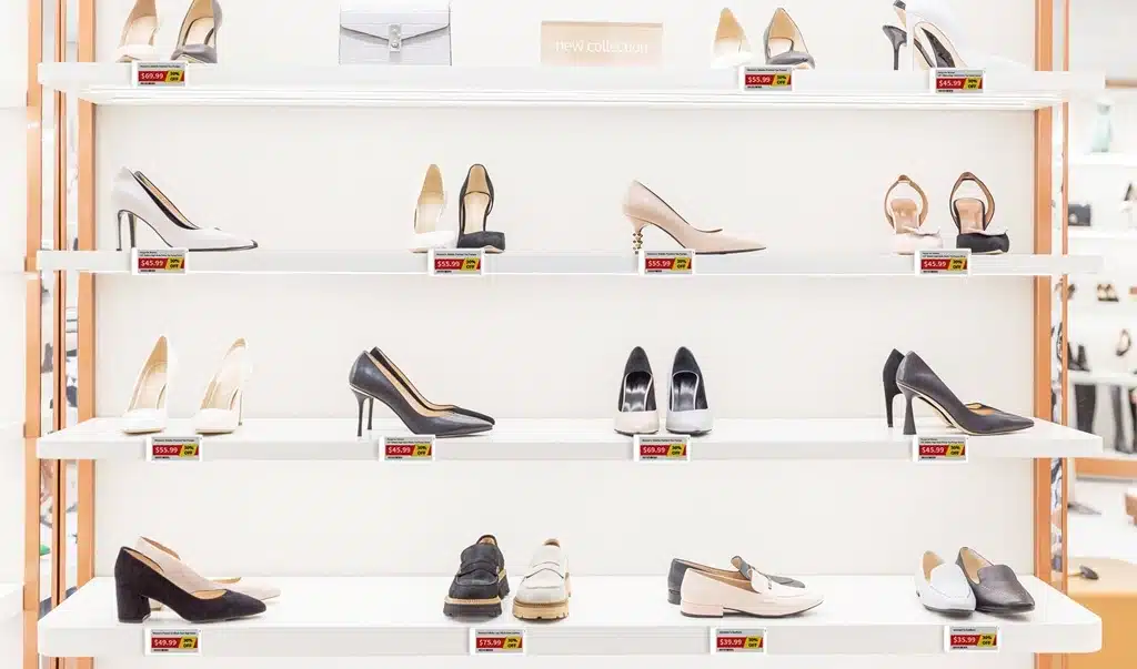 Electronic Shelf Labels in shoe store