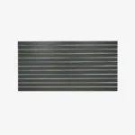Charcoal Matte Landscape Horizontal Slatwall with White Inserts