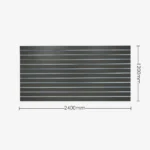 Charcoal Matte Landscape Horizontal Slatwall with White Inserts