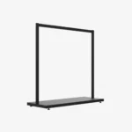 Black Clothing Rack with Black Base – 1200mm Wide