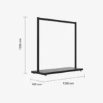 Black Clothing Rack with Black Base – 1200mm Wide