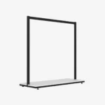 Black Clothing Rack with White Base – 1200mm Wide