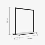 Black Clothing Rack with White Base – 1200mm Wide