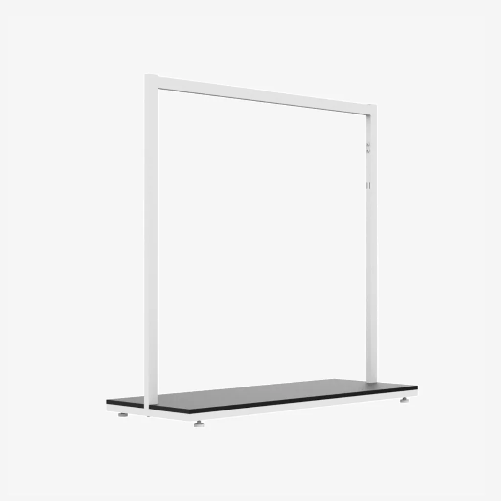White Clothing Rack with Black Base - 1200mm Wide