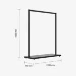 Black Clothing Rack with Black Base – 1200mm Wide