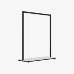 Black Clothing Rack with White Base – 1200mm Wide
