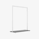 White Clothing Rack with Black Base – 1200mm Wide
