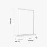 White Clothing Rack with White Base – 1200mm Wide