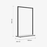 Black Clothing Rack with White Base – 1200mm Wide