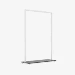 White Clothing Rack with Black Base – 1200mm Wide