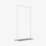 White Clothing Rack with Black Base – 1200mm Wide