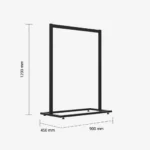 Black Clothing Rack – 900mm Wide