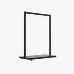 Black Clothing Rack with Black Base – 900mm Wide