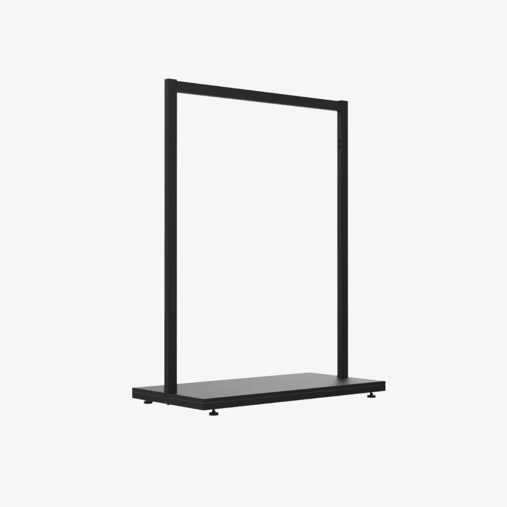 Black Clothing Rack with Black Base – 900mm Wide
