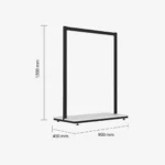Black Clothing Rack with White Base – 900mm Wide