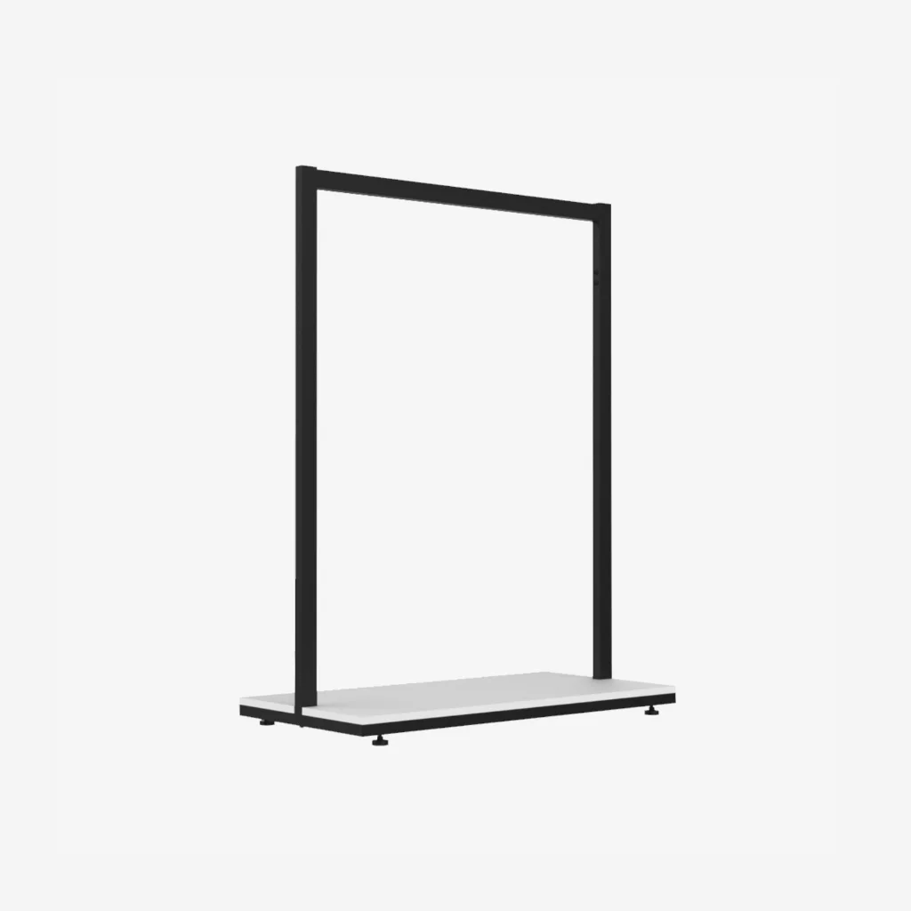 Black Clothing Rack with White Base – 900mm Wide