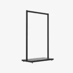 Black Clothing Rack with Black Base – 900mm Wide