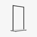 Black Clothing Rack with White Base – 900mm Wide