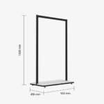Black Clothing Rack with White Base – 900mm Wide
