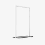 White Clothing Rack with Black Base – 900mm Wide