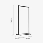 Black Clothing Rack – 900mm Wide