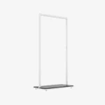 White Clothing Rack with Black Base – 900mm Wide
