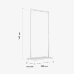 White Clothing Rack with White Base – 900mm Wide