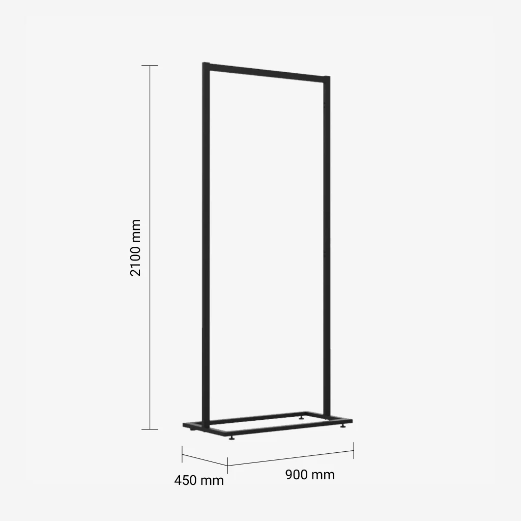 Black Clothing Rack – 900mm Wide