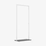 White Clothing Rack with Black Base – 900mm Wide