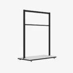 Black Clothing Rack with White Base – 900mm Wide