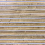 Walnut Matte Landscape Horizontal Slatwall with White Aluminium Inserts
