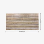 Walnut Matte Landscape Horizontal Slatwall with White Aluminium Inserts