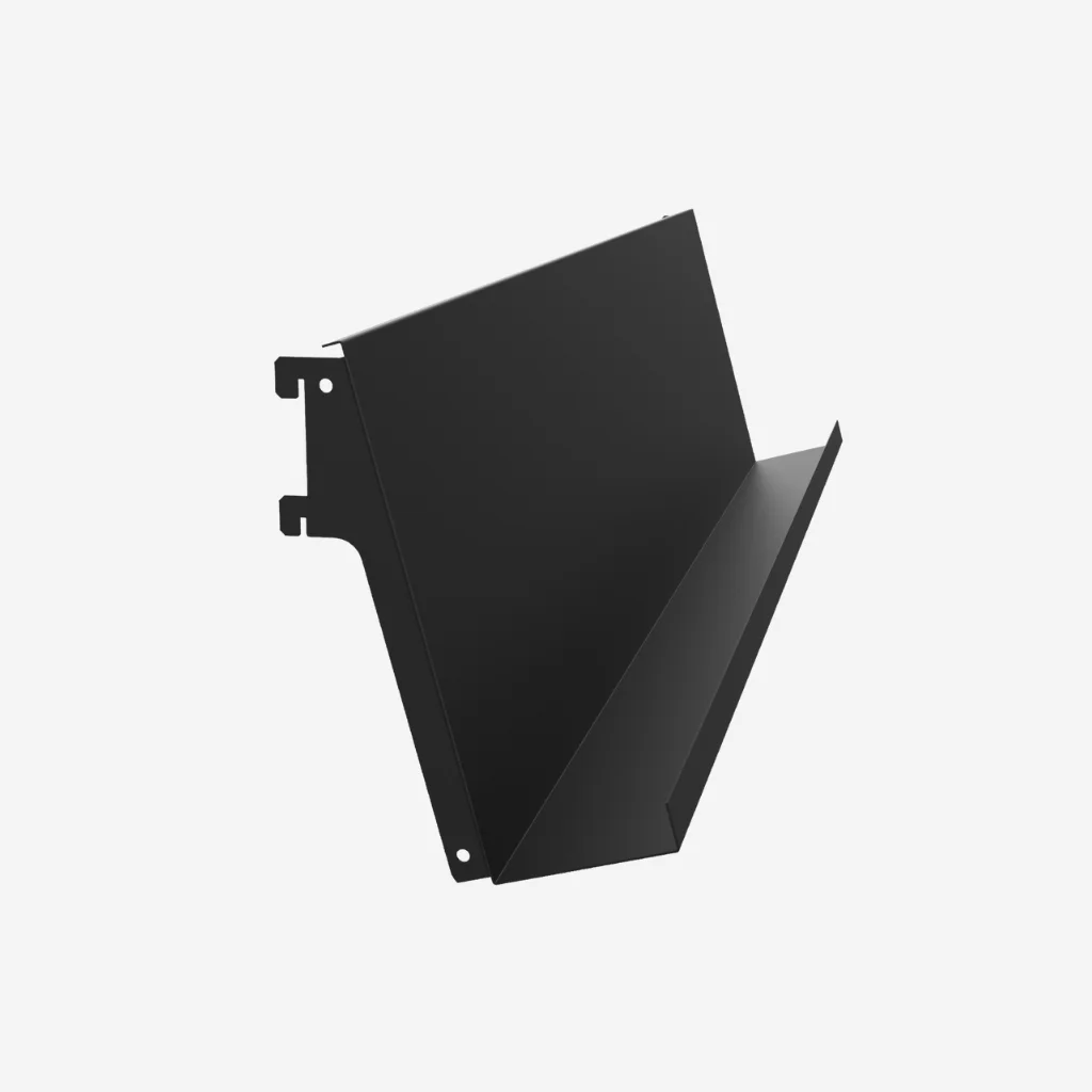 Black Metal Magazine Rack - 900mm