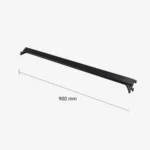 Black Tie Bar for Flexible Queue System - 900mm Wide - QSTB90B - Measurements
