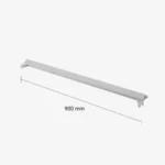 White Tie Bar for Flexible Queue System - 900mm Wide - QSTB90W - Measurements