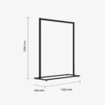 Black Clothing Rack Without Base – 1200mm Wide