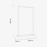 White Clothing Rack Without Base – 1200mm Wide