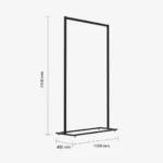 Black Clothing Rack Without Base – 1200mm Wide