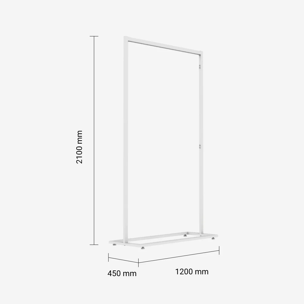 White Clothing Rack Without Base – 1200mm Wide