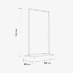White Clothing Rack Without Base – 900mm Wide