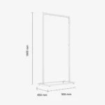 White Clothing Rack Without Base – 900mm Wide