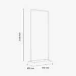 White Clothing Rack Without Base – 900mm Wide
