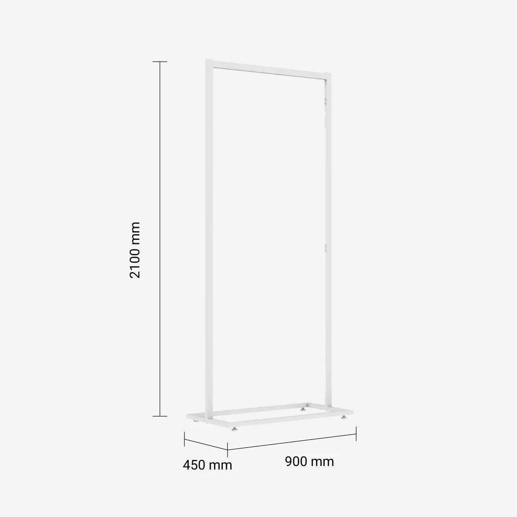 White Clothing Rack Without Base – 900mm Wide