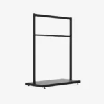 Black Clothing Rack with Black Base – 900mm Wide