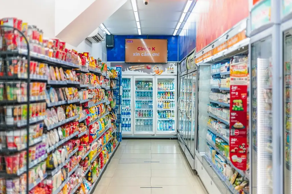 Convenience Store Plain Panel Gondola Display Shelving