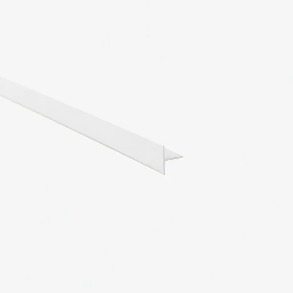 White slatwall T shape trim - SWT-TW2400
