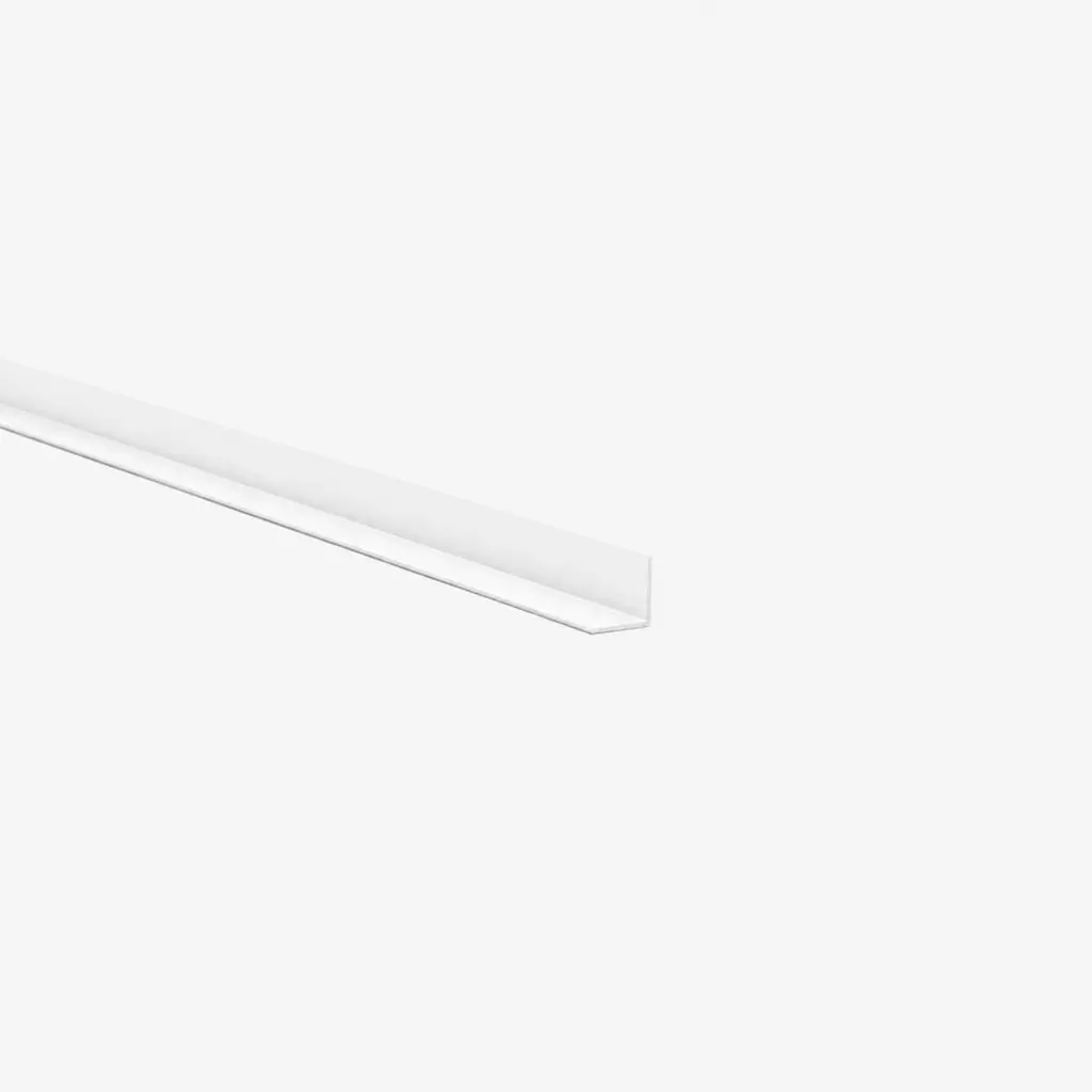 White L Shape Edging Trim - Aluminium 2400mm - SWTLS24W