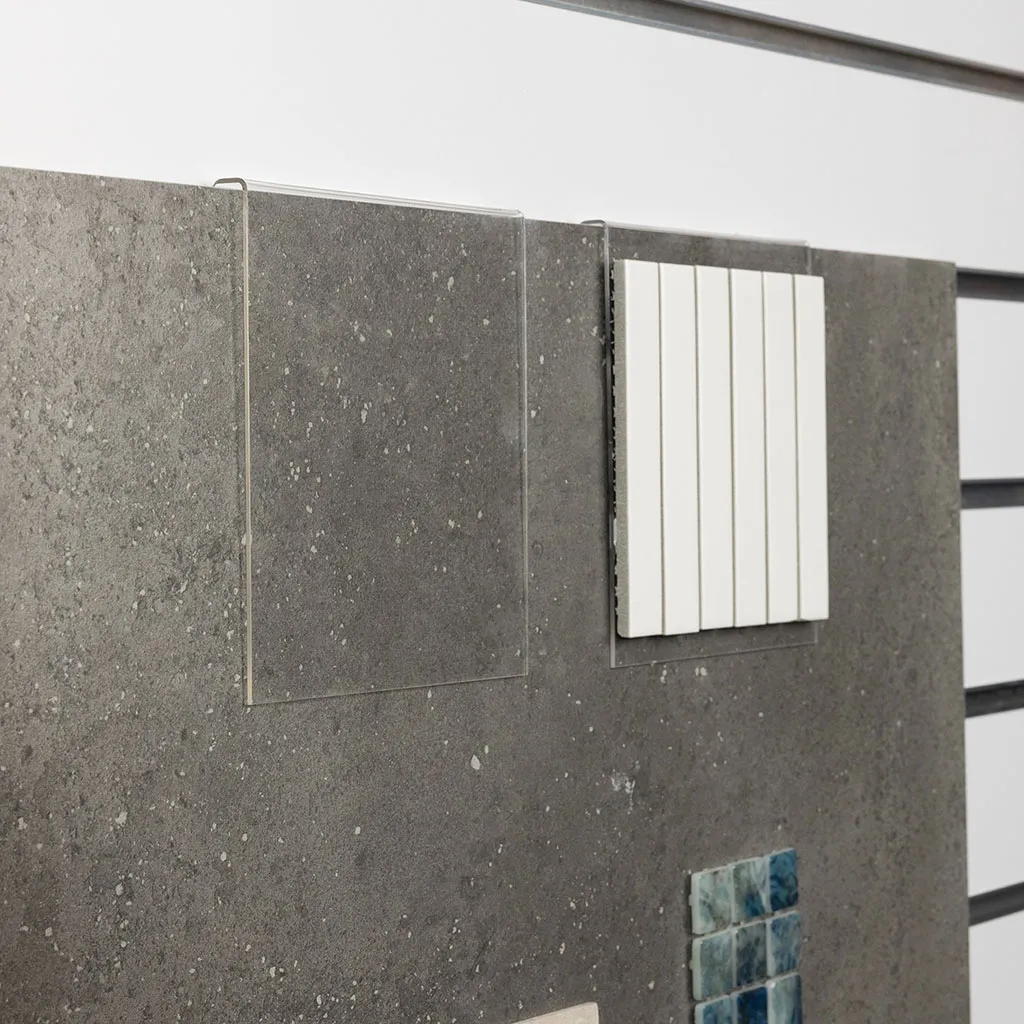 Flat Acrylic Hanger - 150mm x 170mm - DA004 - Tile Hanger Close-up