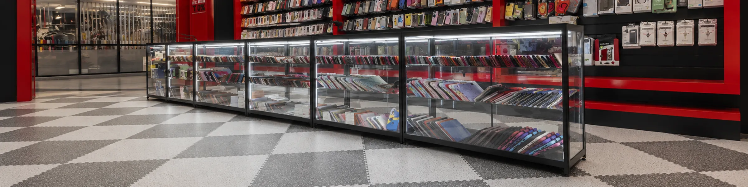 Glass Display Cabinets and Showcases.